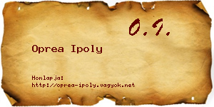 Oprea Ipoly névjegykártya